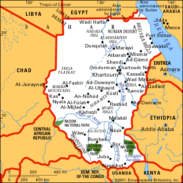 Sudan map