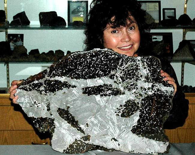 large meteorite crystal interior