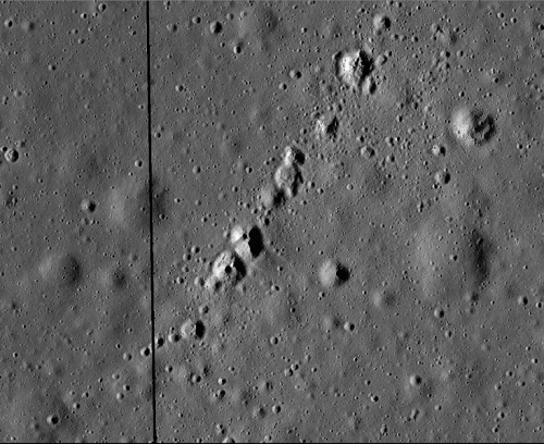 moon crater chain